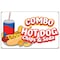 Signmission Hot Dogs Chips And Soda Combo Banner Concession Stand Food Truck Single Sided B-72 Hot Dogs Chips And Soda Combo19 - alternate 1
